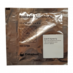 Биатен Аг с серебром (Biatain Ag Alginate) повязка 10х10см №1
