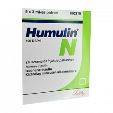 Хумулин НПХ инсулин (Humulin-NPH) 100 МЕ/мл сусп. для ин. 3мл 5шт